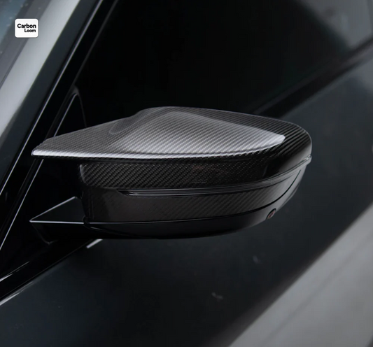 BMW 330i G20 Carbon Fiber Rearview Side Wing Mirror Cover Caps Y:2021-2025