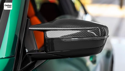 BMW 4 Series Coupe G22 Carbon Fiber Rearview Side Wing Mirror Cover Caps Y:2020-2025