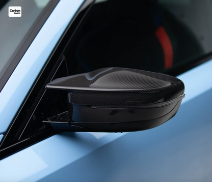 BMW 2 Series G42 Carbon Fiber Rearview Side Wing Mirror Cover Caps Y:2021-2025