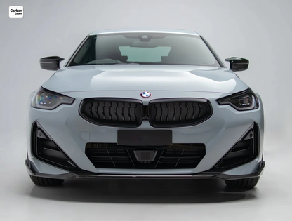 after market carbon fiber front lip on BMW 2 series G42, front view