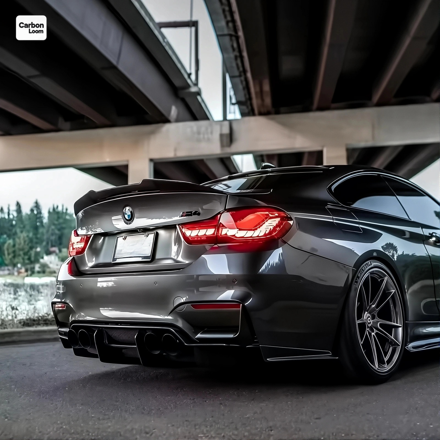 BMW M4 F82 Carbon Fiber Trunk Lip Y:2013-2019