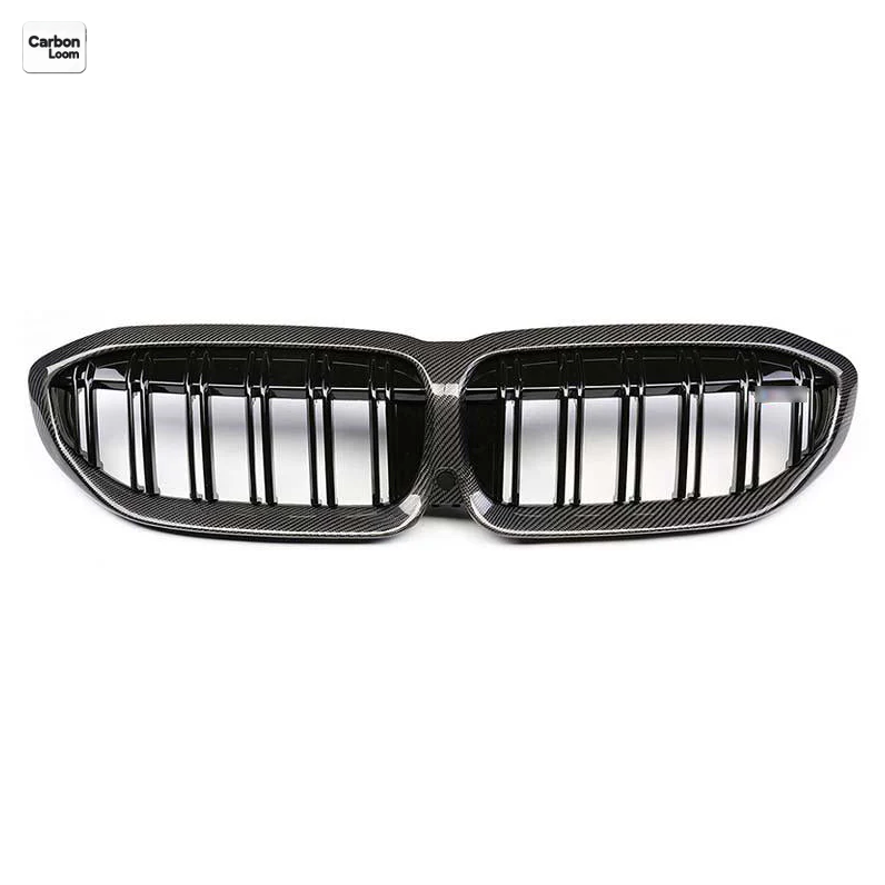 BMW 3 Series G20 Carbon Fiber Dual Slat Front Grille Y:2021-2025