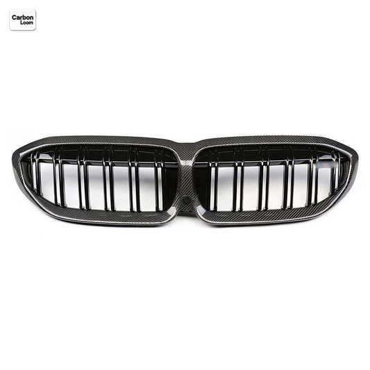 BMW 3 Series G20 Carbon Fiber Dual Slat Front Grille Y:2021-2025