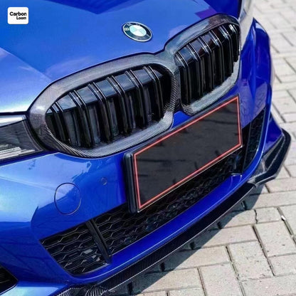 BMW 3 Series G20 Carbon Fiber Dual Slat Front Grille Y:2021-2025