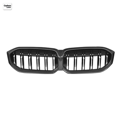 BMW 3 Series G20 Carbon Fiber Dual Slat Front Grille Y:2021-2025