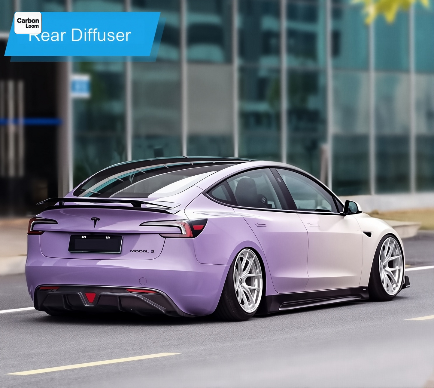 Tesla New Model 3 Carbon Fiber Rear Diffuser Y:2024-2025