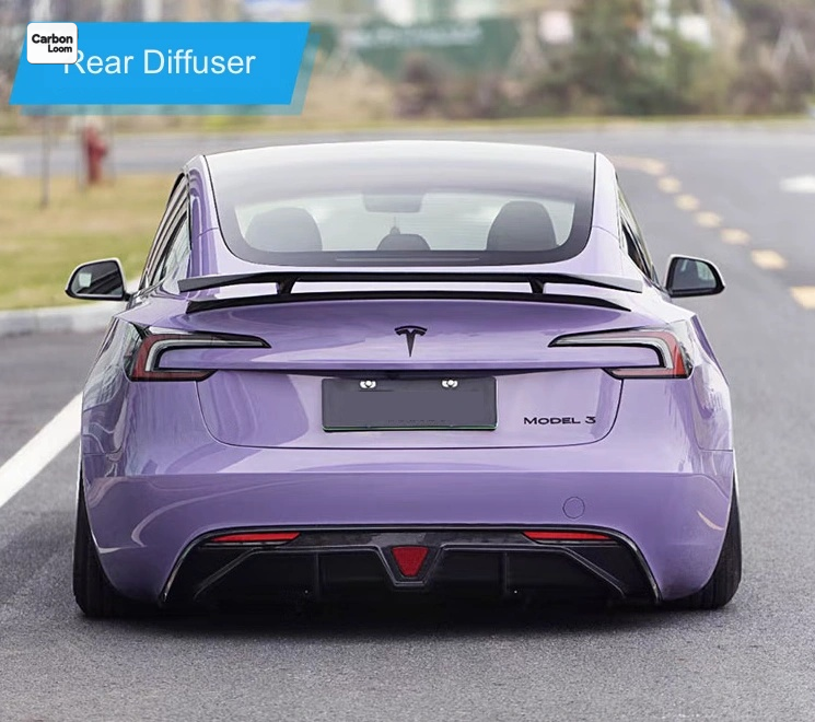 Tesla New Model 3 Carbon Fiber Rear Diffuser Y:2024-2025