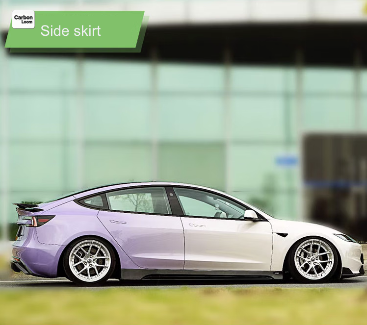 Tesla New Model 3 Carbon Fiber Side Skirts Y:2024-2025