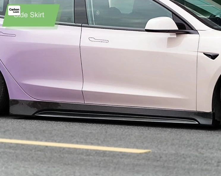 Tesla New Model 3 Carbon Fiber Side Skirts Y:2024-2025