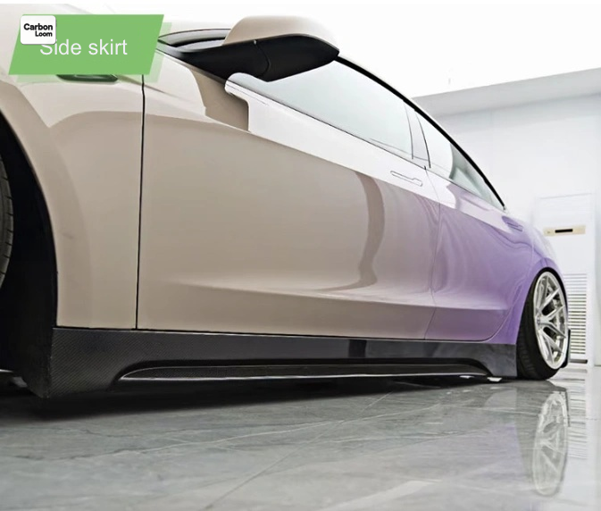 Tesla New Model 3 Carbon Fiber Side Skirts Y:2024-2025