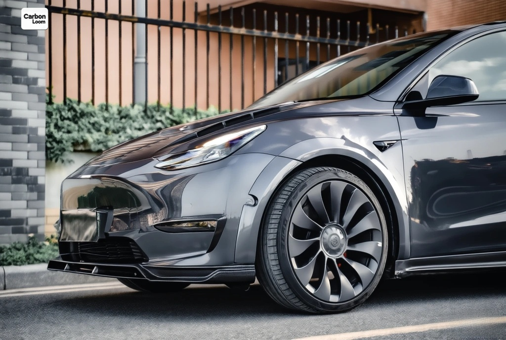 Tesla Model Y Carbon Fiber Front Lip Y:2018-2024