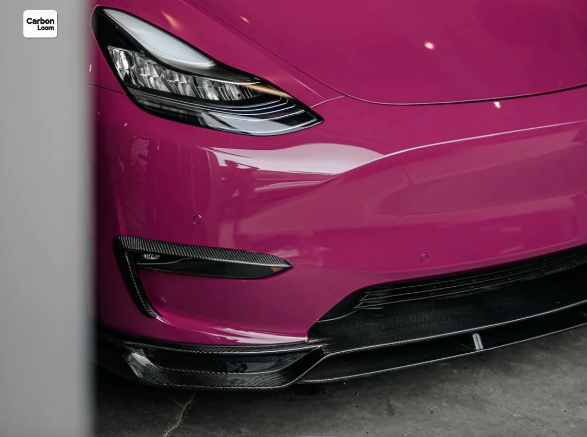 Tesla Model Y Carbon Fiber Front Lip Y:2018-2024