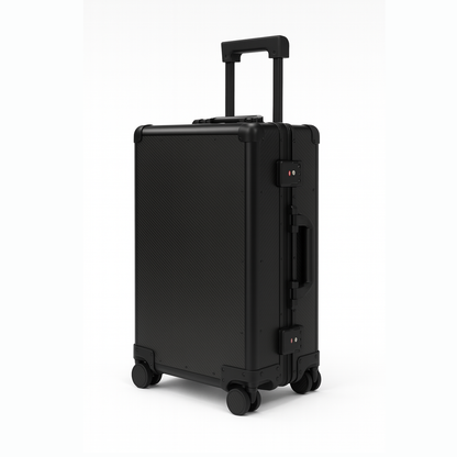 Luxury carbon fiber carry-on with dual TSA combination locks
