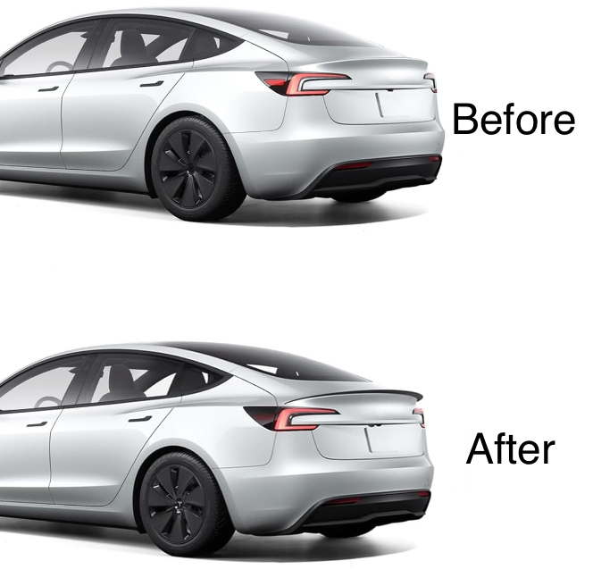 Tesla Model 3 Rear Carbon Fiber Spoiler Extension