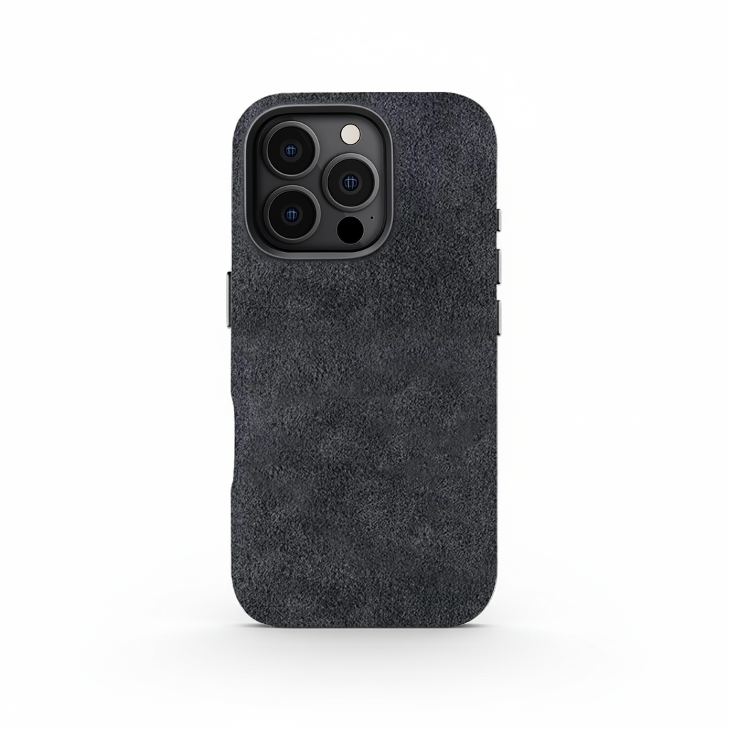 Grey Alcantara Case For iPhone 16 Pro Max