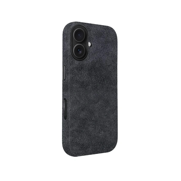 Grey Alcantara Case For iPhone 16