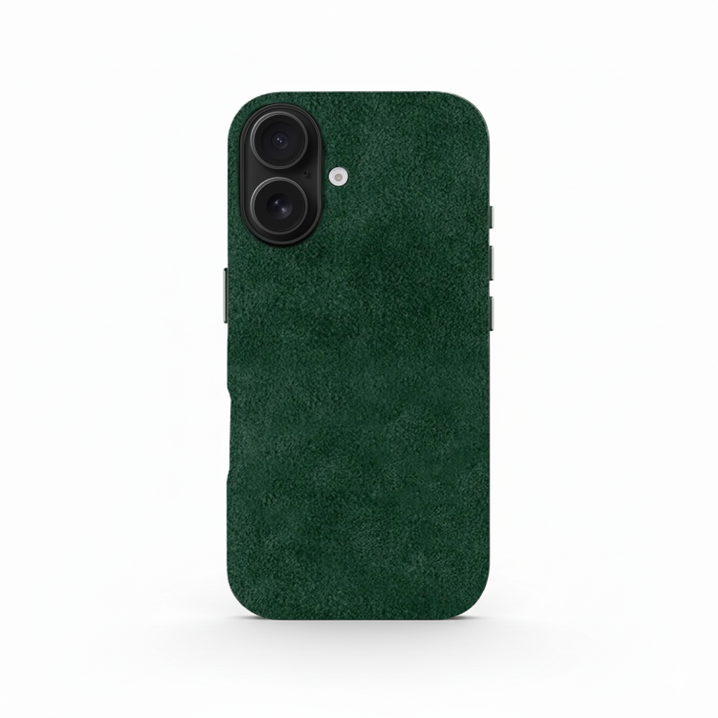 Green Alcantara Case For iPhone 16 Pro Max